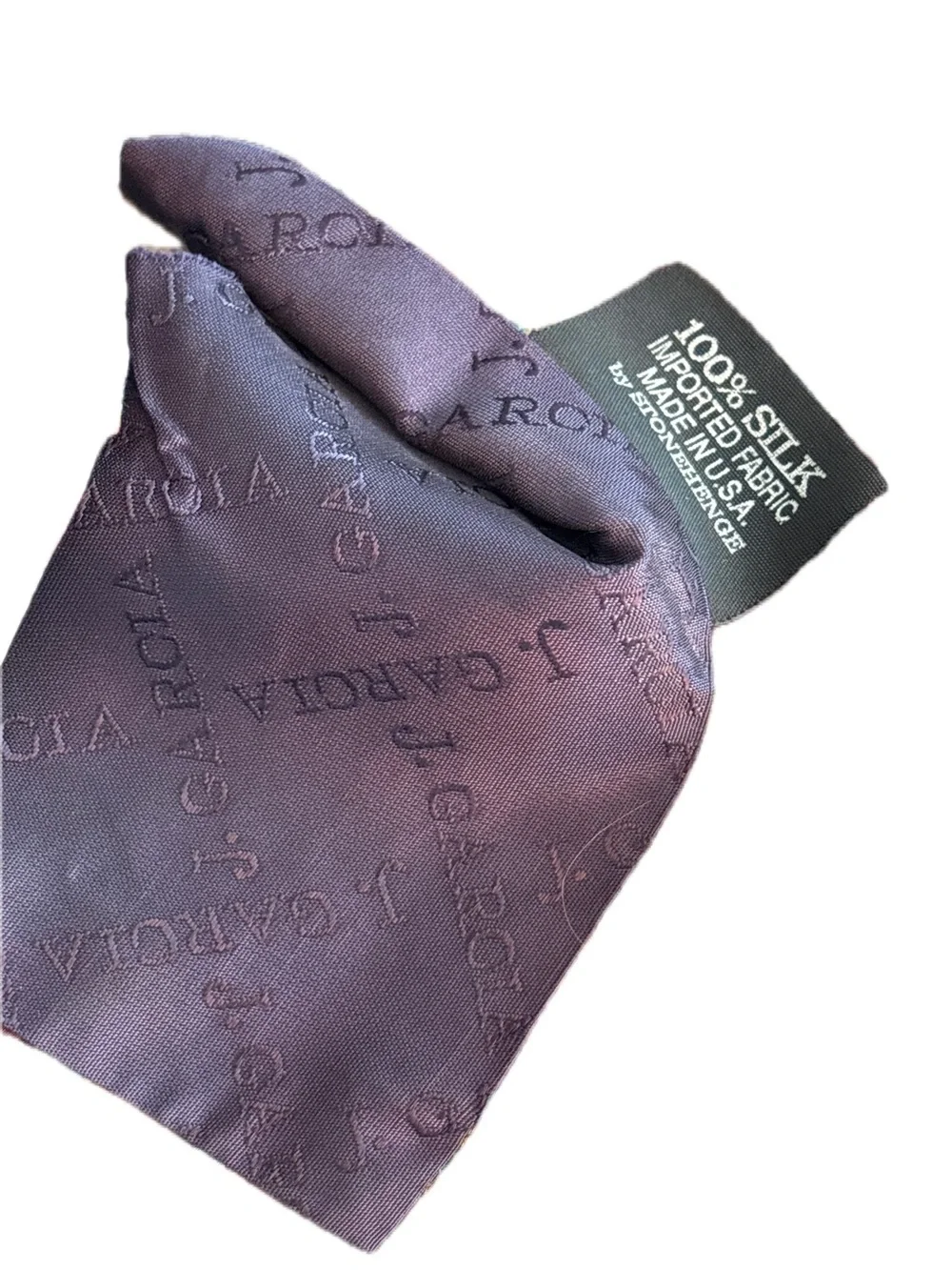 JERRY GARCIA (RIP) Tree Trunk Collection 11 - Tie in a Maroon Pattern 100% Silk